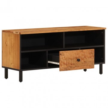Dulap TV, 100x33x46 cm, lemn masiv de acacia - Img 4