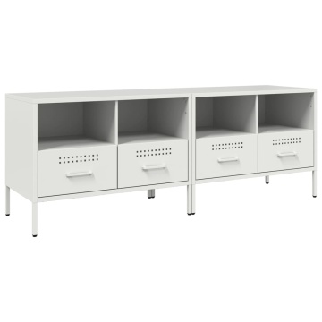Dulap TV, 2 buc., alb, 68x39x50,5 cm, oțel laminat la rece - Img 2