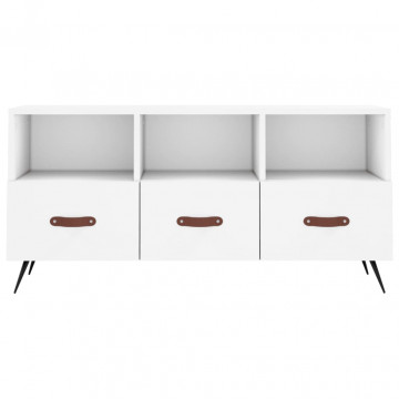 Dulap TV, alb, 102x36x50 cm, lemn prelucrat - Img 8