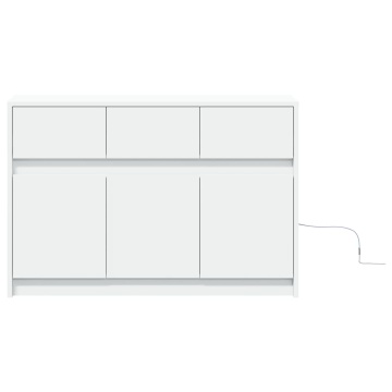 Dulap TV cu LED, alb, 91x34x61 cm, lemn prelucrat - Img 5