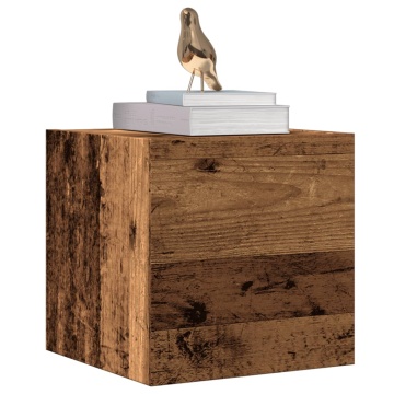 Dulap TV montaj pe perete, lemn vechi, 30,5x30x30 cm - Img 1