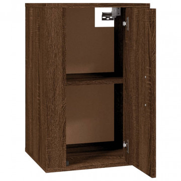 Dulap TV montat pe perete, stejar maro, 40x34,5x60 cm - Img 6