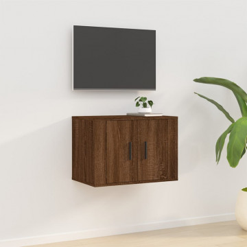 Dulap TV montat pe perete, stejar maro, 57x34,5x40 cm - Img 1