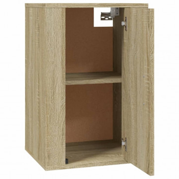Dulap TV montat pe perete, stejar sonoma, 40x34,5x60 cm - Img 6