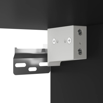 Dulap TV, negru, 100x31x39,5 cm, lemn prelucrat și metal - Img 7