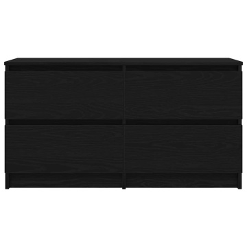 Dulap TV, negru, 100x35x54 cm, lemn prelucrat - Img 5