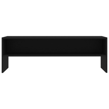 Dulap TV, negru, 120x40x40 cm, lemn prelucrat - Img 4