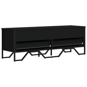 Dulap TV, negru, 122x34x41 cm, lemn prelucrat - Img 5