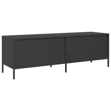 Dulap TV, negru, 135x39x43,5 cm, oțel laminat la rece - Img 6