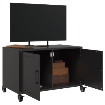 Dulap TV, negru, 68x39x43,5 cm, oțel laminat la rece - Img 4
