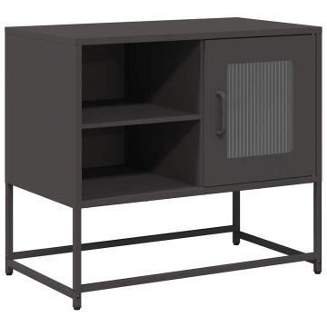 Dulap TV, negru, 68x39x60,5 cm, oțel - Img 2