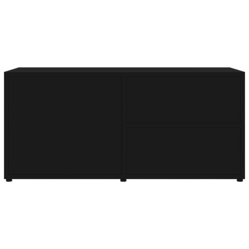 Dulap TV, negru, 80 x 34 x 36 cm, lemn prelucrat - Img 6