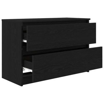 Dulap TV negru 80x35x54 cm lemn prelucrat - Img 8