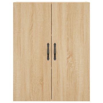 Dulap TV pe perete stejar sonoma, 69,5x34x90 cm, lemn prelucrat - Img 6