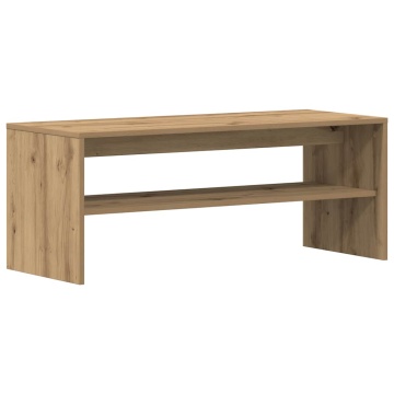 Dulap TV, stejar artizanal, 100x40x40 cm, lemn prelucrat - Img 2