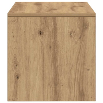 Dulap TV, stejar artizanal, 100x40x40 cm, lemn prelucrat - Img 5