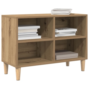Dulap TV, stejar artizanal, 69,5x30x50 cm, lemn prelucrat - Img 3