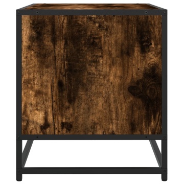 Dulap TV stejar fumuriu, 120,5x40x46 cm lemn prelucrat și metal - Img 8
