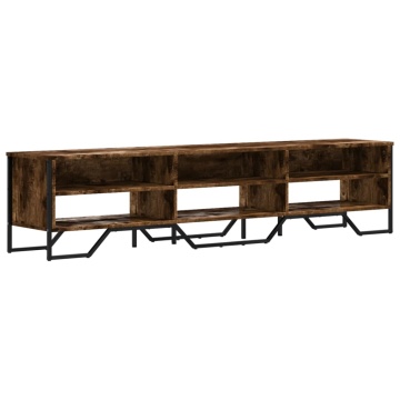 Dulap TV, stejar fumuriu, 180x34x41 cm, lemn prelucrat - Img 2