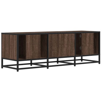 Dulap TV, stejar maro, 120x35x41 cm, lemn prelucrat și metal - Img 5
