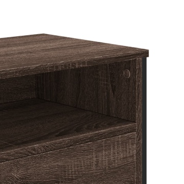 Dulap TV, stejar maro, 122x34x41 cm, lemn prelucrat - Img 7