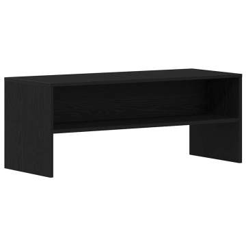 Dulap TV Stejar Negru 100x40x40 cm Lemn prelucrat - Img 2