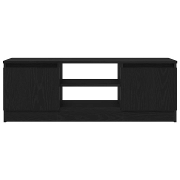 Dulap TV Stejar Negru 102x30x36 cm Lemn prelucrat - Img 5