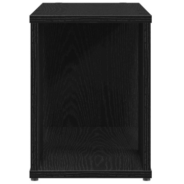 Dulap TV Stejar Negru 60x24x32 cm Lemn prelucrat - Img 5