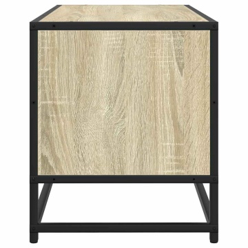 Dulap TV stejar sonoma, 100x34,5x40 cm, lemn prelucrat și metal - Img 8