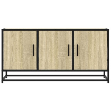 Dulap TV stejar sonoma, 100x35x50 cm lemn prelucrat și metal - Img 4