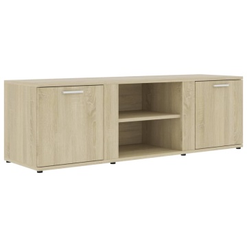 Dulap TV, stejar Sonoma, 120 x 34 x 37 cm, lemn prelucrat - Img 2