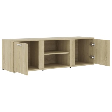 Dulap TV, stejar Sonoma, 120 x 34 x 37 cm, lemn prelucrat - Img 5
