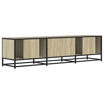 Dulap TV, stejar sonoma, 160x35x41 cm, lemn prelucrat și metal - Img 5