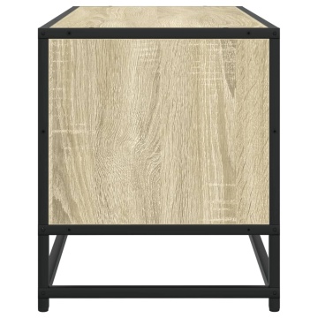 Dulap TV, stejar sonoma, 80x34,5x40 cm, lemn prelucrat și metal - Img 8