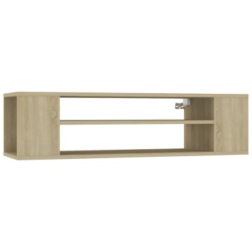 Dulap TV suspendat, stejar Sonoma, 100x30x26,5 cm, PAL - Img 2