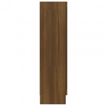 Dulap vitrină, stejar maro, 82,5x30,5x115 cm, lemn prelucrat - Img 6