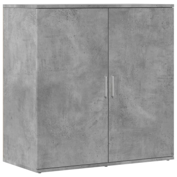 Dulapuri, 2 buc., gri beton, 79x38x80 cm, lemn prelucrat - Img 4