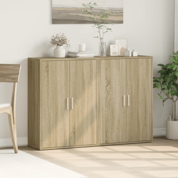 Dulapuri, 2 buc., stejar sonoma, 60x31x84 cm, lemn prelucrat - Img 3