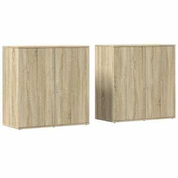 Dulapuri, 2 buc., stejar sonoma, 79x38x80 cm, lemn prelucrat - Img 2