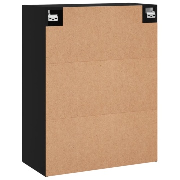 Dulapuri cu montaj pe perete, 2 buc, negru, 69,5x34x90 cm - Img 7