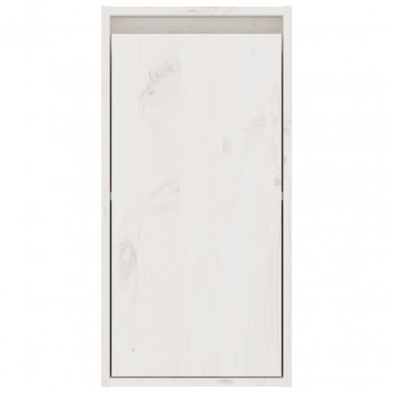 Dulapuri de perete, 2 buc., alb, 30x30x60 cm, lemn masiv de pin - Img 7