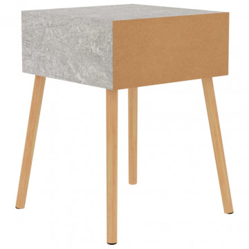 Dulapuri noptieră, 2 buc., gri beton, 40x40x56 cm, PAL - Img 8