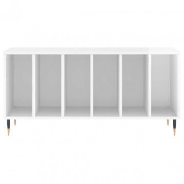 Dulapuri pentru discuri alb lucios 100x38x48 cm, lemn prelucrat - Img 4