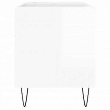 Dulapuri pentru discuri alb lucios 85x38x48 cm lemn prelucrat - Img 8