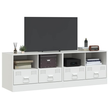 Dulapuri TV 2 buc., alb, 67x39x44 cm Otel - Img 3