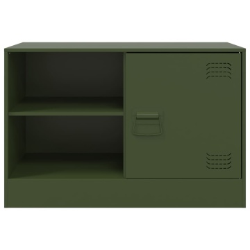 Dulapuri TV 2 buc., verde măslină, 67x39x44 cm Otel - Img 8