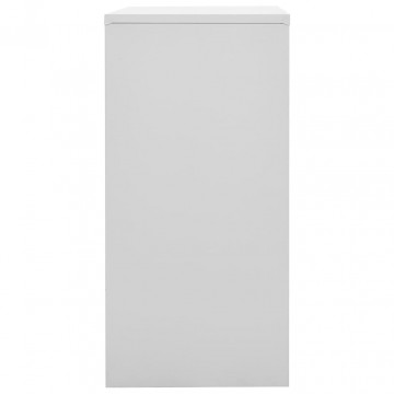Dulapuri vestiar 2 buc. gri deschis și roșu 90x45x92,5 cm oțel - Img 4