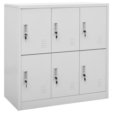 Dulapuri vestiar 5 buc. gri deschis 90x45x92,5 cm oțel - Img 2