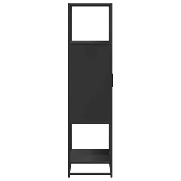 Dulapuru negru 68x35x139 cm lemn și metal prelucrat - Img 8
