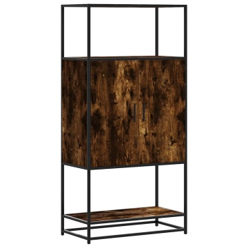 Dulapuru stejar afumat 68x35x139 cm lemn și metal prelucrat - Img 2